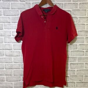 U.S. Polo Assn. Vibrant Red Polo Shirt, size medium